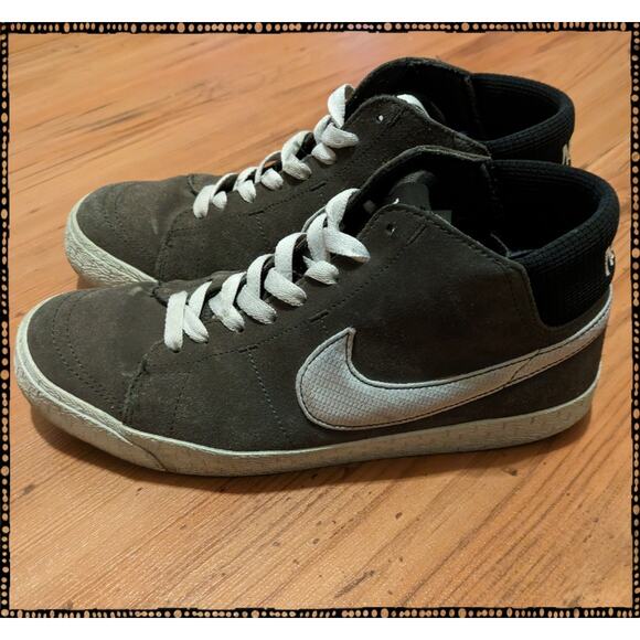 2012 Nike Blazer Mid LR Armory Grey/White Size 8 Retired 510965-011 Men's Size 8 - Picture 1 of 9